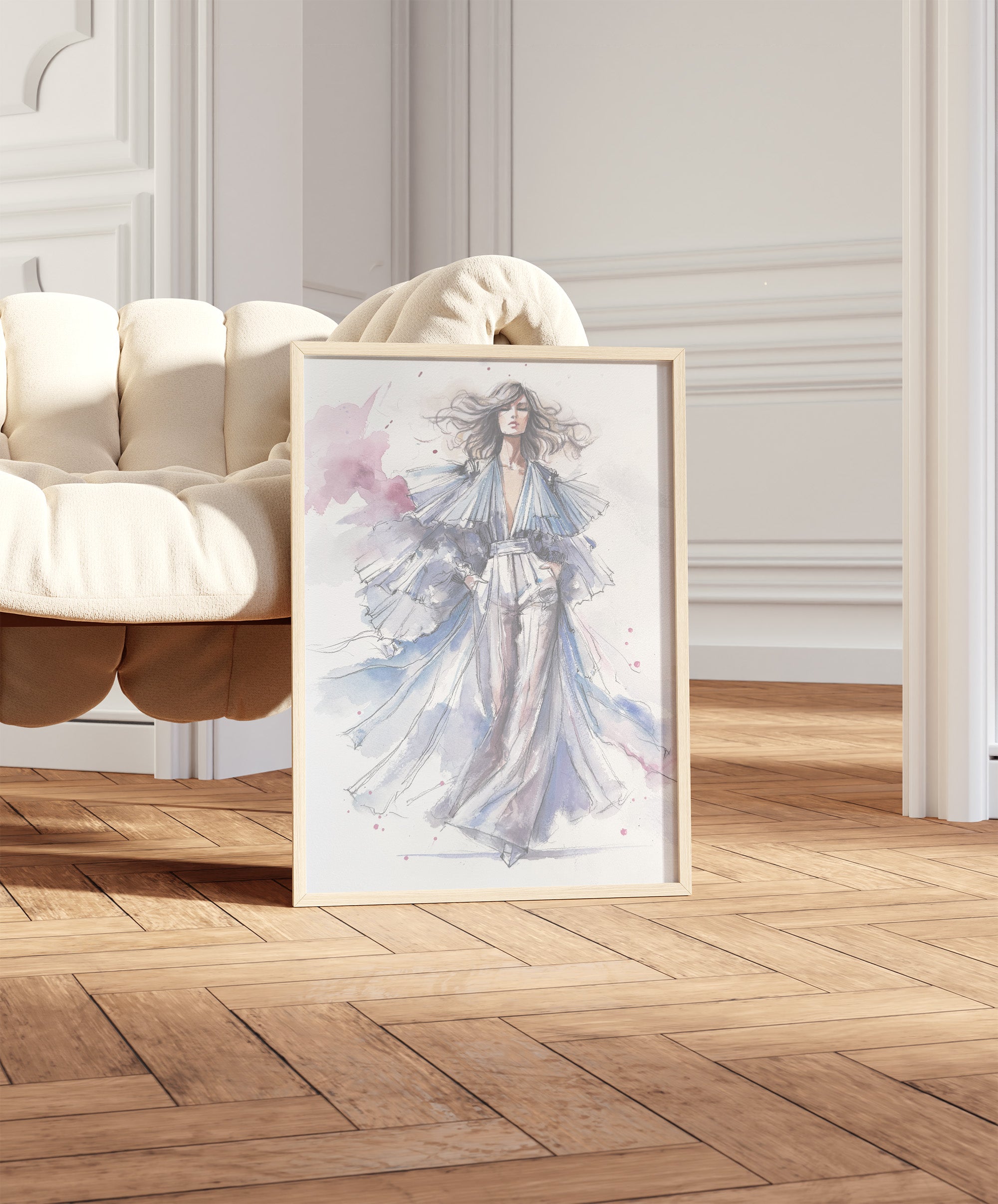 Fashion Illustration Wall Art Print - Watercolor Couture Poster
