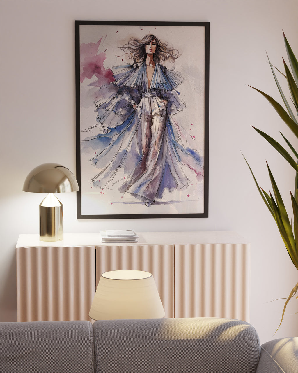 Fashion Illustration Wall Art Print - Watercolor Couture Poster