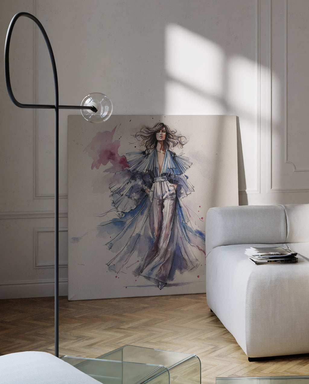 Fashion Illustration Wall Art Print - Watercolor Couture Poster