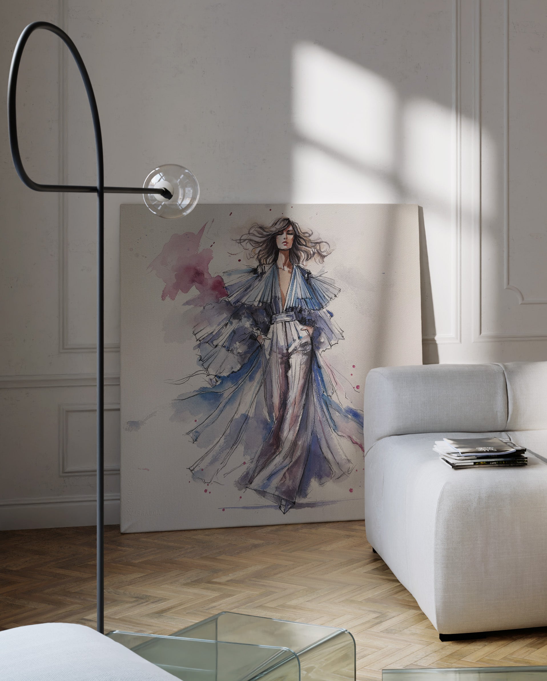 Fashion Illustration Wall Art Print - Watercolor Couture Poster