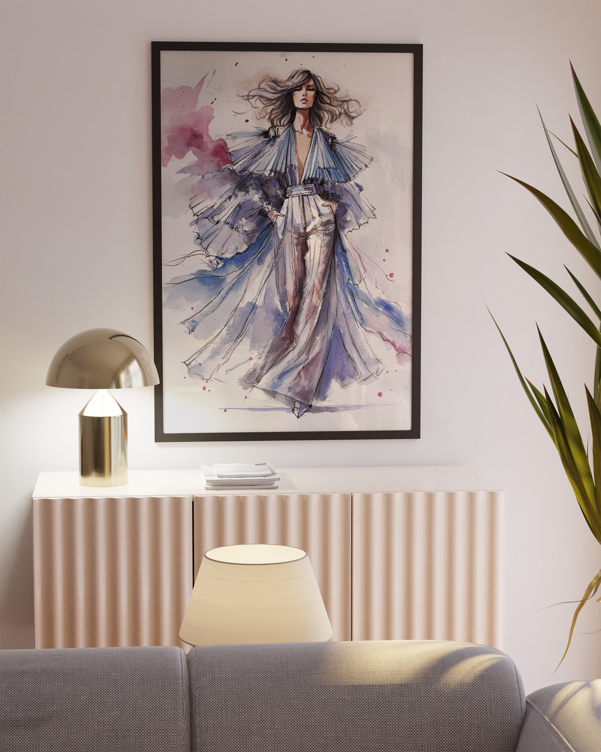 Watercolor Fashion Illustration Print