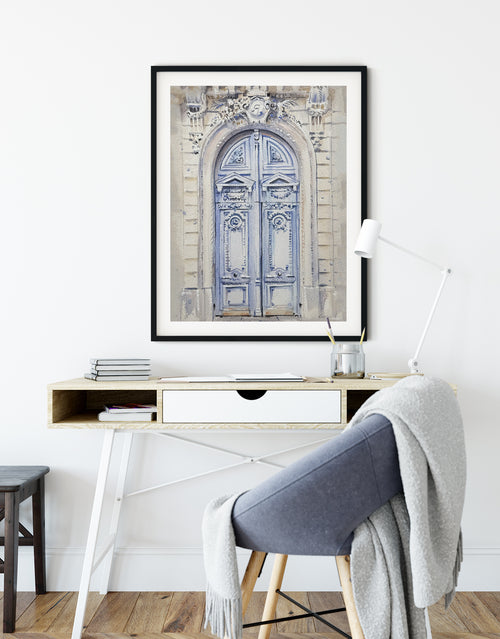 blue door paris wall art