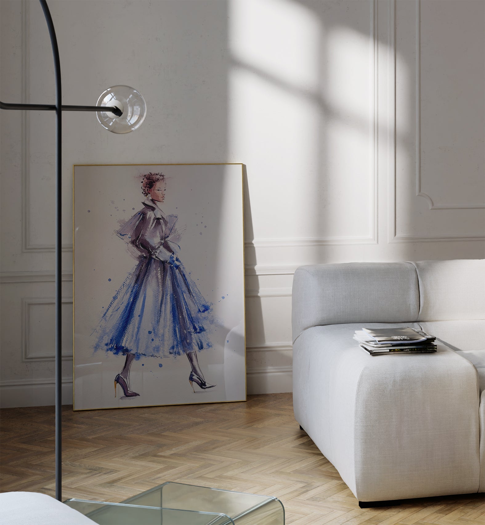 couture chic dress fashion illustration