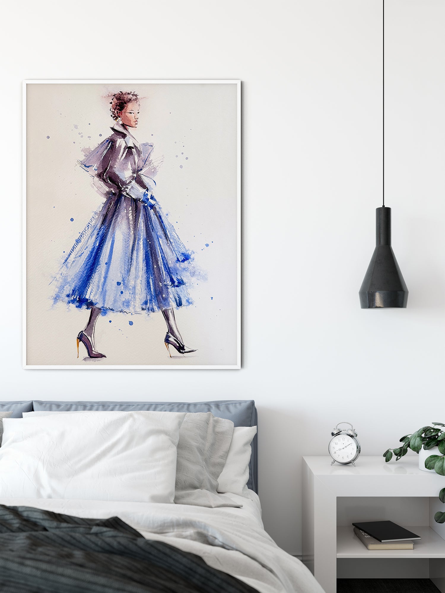 bold fashion model illustration art print
