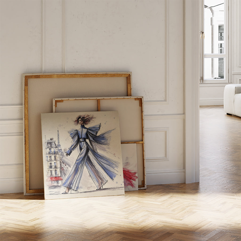 Paris Fashion Illustration Original Watercolor Painting