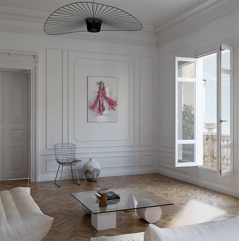 fashion illustration in interior